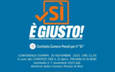 20.11.2025 Conferenza stampa a cura del COMITATO PER IL Sì della PROVINCIA DI BARI