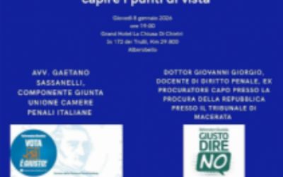 8 gennaio 2026 - Separazione delle carriere: Un dialogo per capire i punti di vista