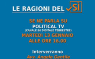 13 gennaio 2025 - Political TV intervista i rappresentanti del Sì