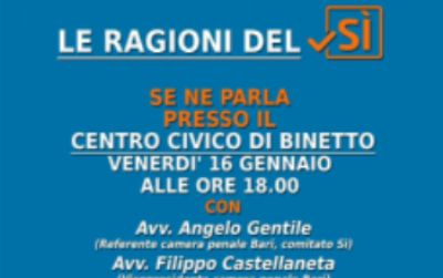 16 gennaio 2026 - Centro Civico di Binetto