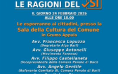 24 febbraio 2026 - Grumo Appula - Sala della Cultura