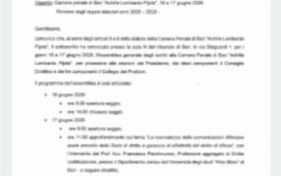 Assemblea Elettiva - Programma 16 e 17 giugno 2026