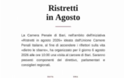 Ristretti in Agosto